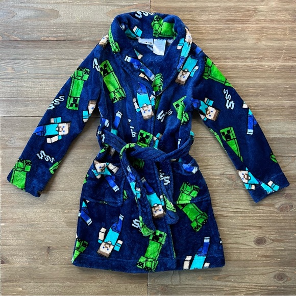 Minecraft Plush Creeper and Steve Robe - Picture 1 of 4